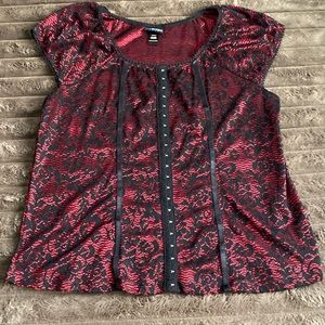 Lane Bryant goth lace top